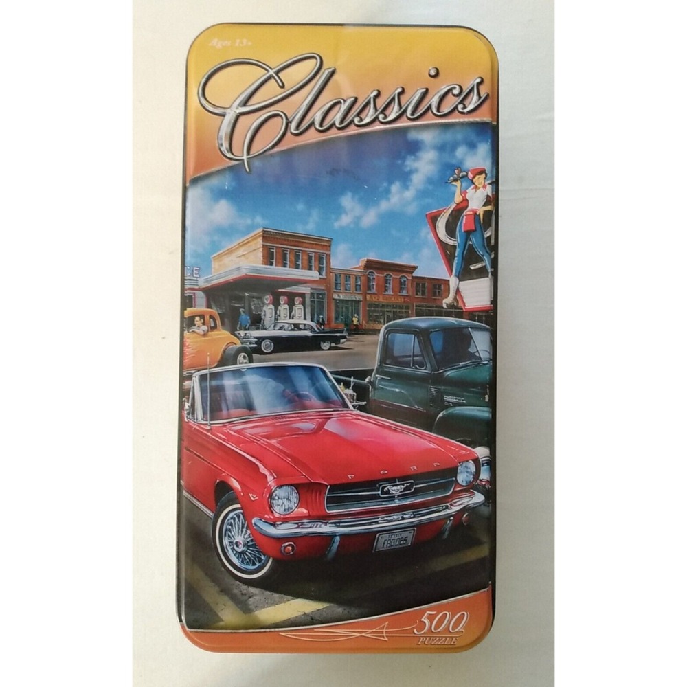 Dan's Drive-in Puzzle Classics 500 Piece Jigsaw Metal Tin New MasterPieces